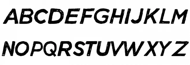 Manhattan Hand Normal Italic Schriftart Groß