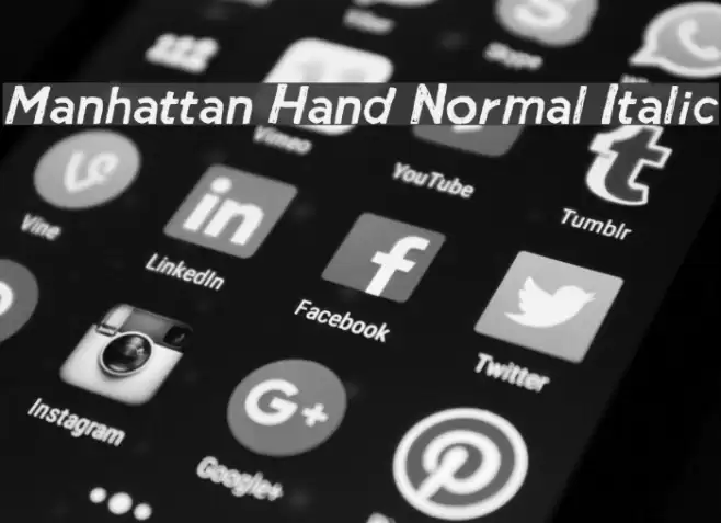 Manhattan Hand Normal Italic Schriftart examples