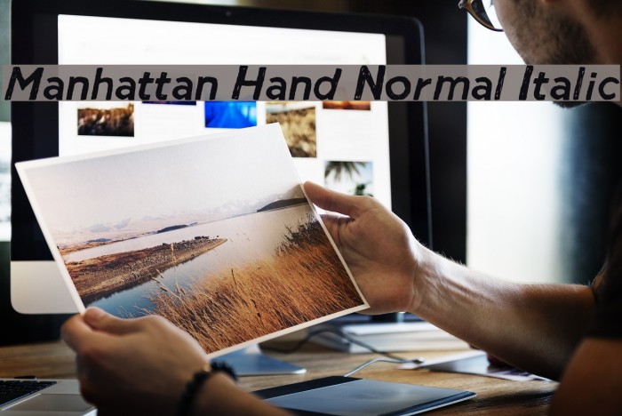Manhattan Hand Normal Italic Font examples