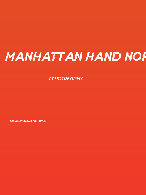 Manhattan Hand Normal Italic Poster