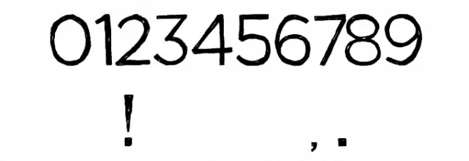 Manhattan Hand Normal Font OTHER CHARS