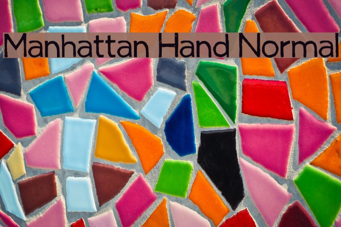 Manhattan Hand Normal Font examples