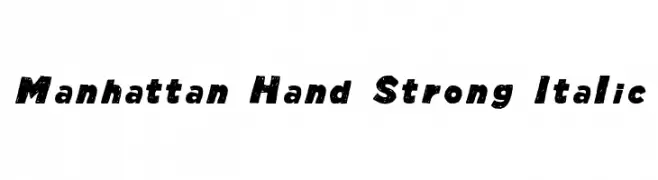 Manhattan Hand Strong Italic  नि: शुल्क फ़ॉन्ट्स डाउनलोड