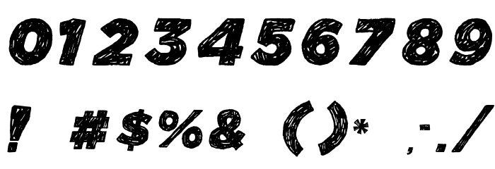 Manhattan Hand Strong Italic Font OTHER CHARS