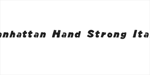 Manhattan Hand Strong Italic Logo