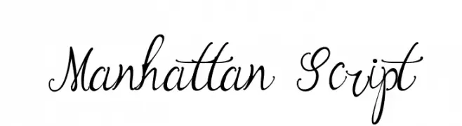 Manhattan Script  नि: शुल्क फ़ॉन्ट्स डाउनलोड