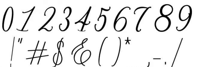 Manhattan Script Font OTHER CHARS