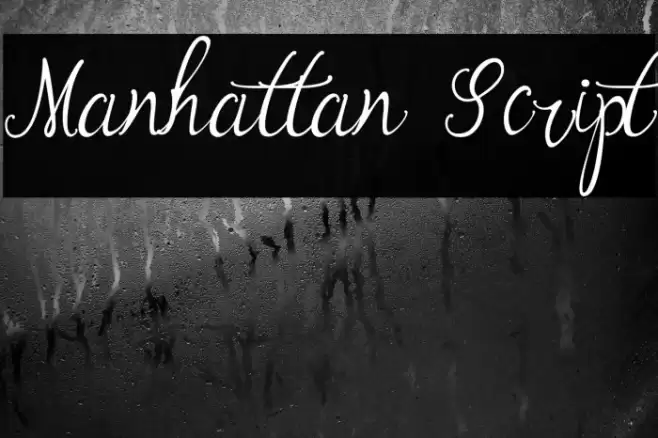 Manhattan Script Font examples
