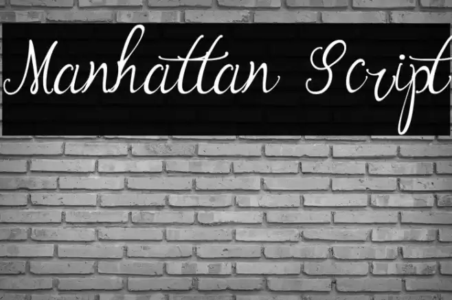 Manhattan Script Font examples