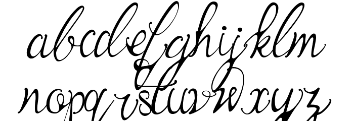 Manhattan Script Font LOWERCASE