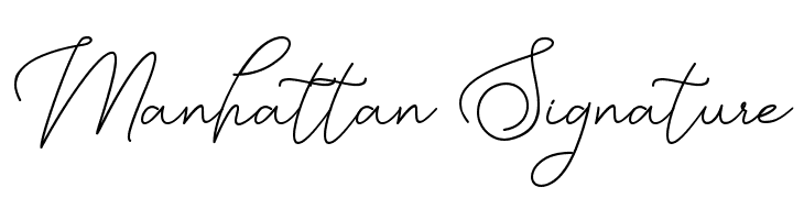 Manhattan Signature  تنزيل الخطوط