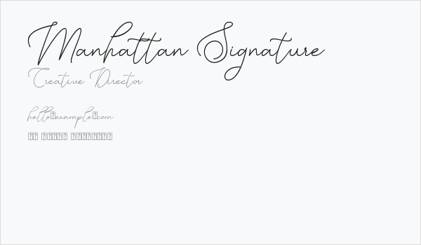 Manhattan Signature Business Card