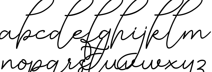Manhattan Signature Schriftart Kleinbuchstaben