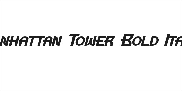 Manhattan Tower Bold Italic Logo