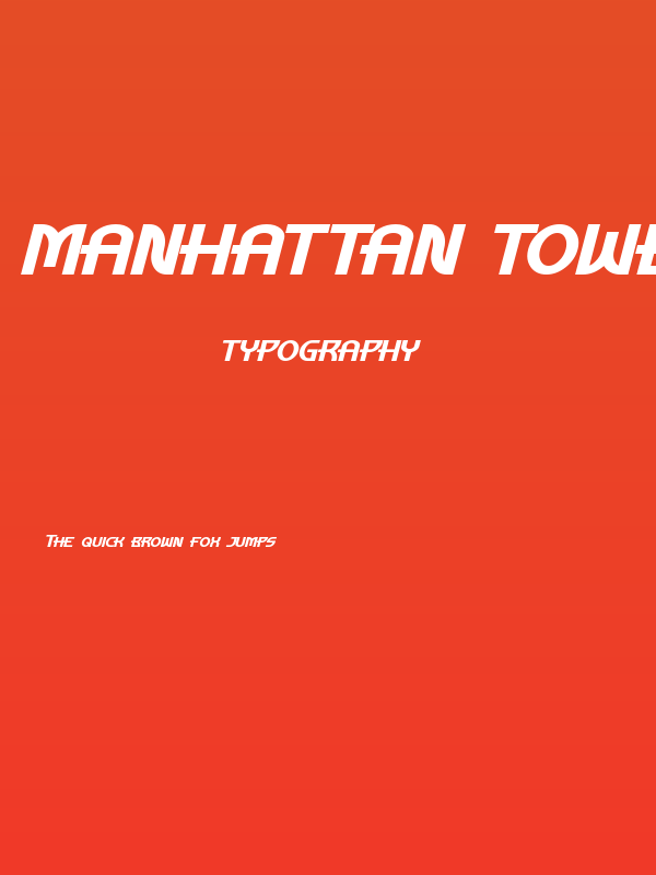 Manhattan Tower Bold Italic Poster