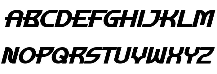 Manhattan Tower Bold Italic Font LOWERCASE