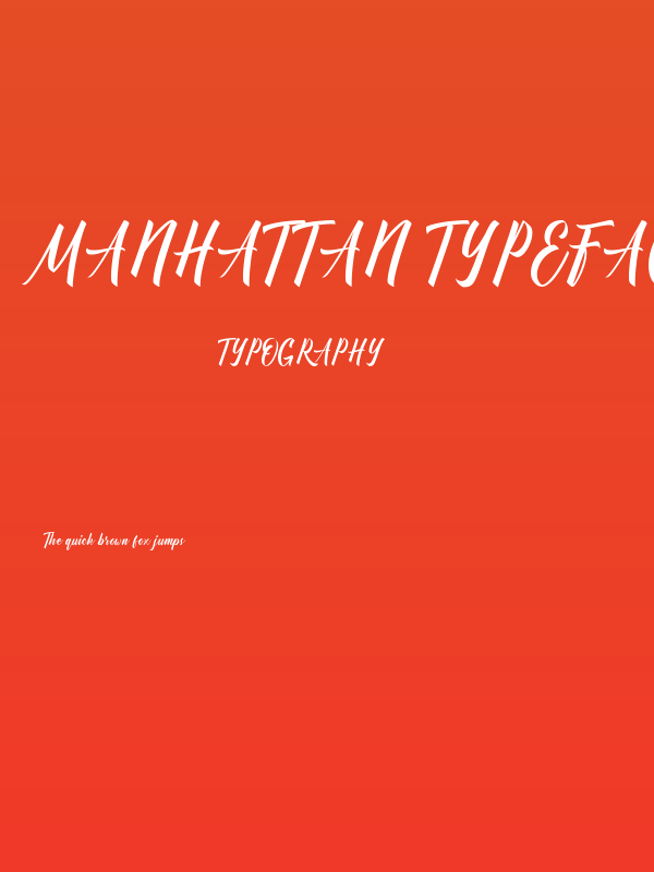 Manhattan Typeface Demo Poster