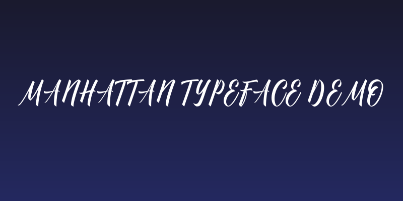 Manhattan Typeface Demo Social Header
