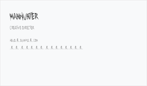 Manhunter Business Card