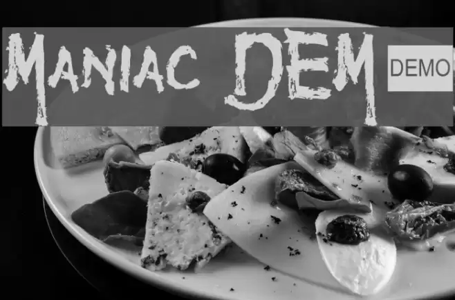 Maniac DEMO Font examples