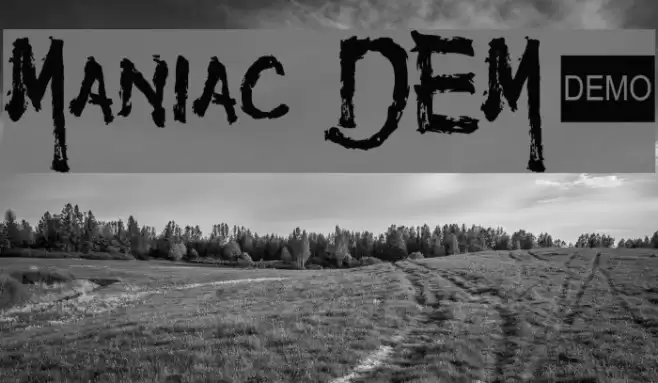 Maniac DEMO Font examples