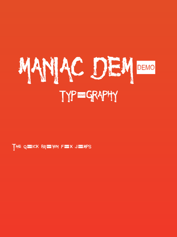 Maniac DEMO Poster