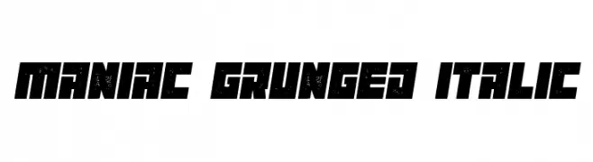 Maniac Grunged Italic  Frei Schriftart Herunterladen