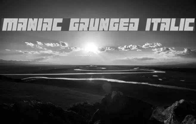 Maniac Grunged Italic Example 2