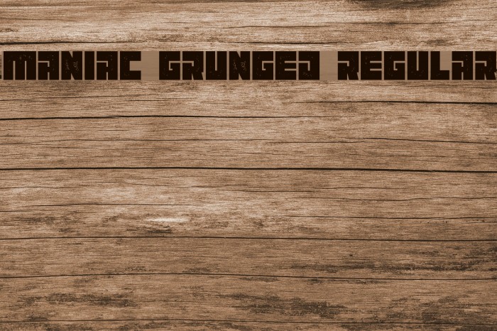 Maniac Grunged Regular Font examples