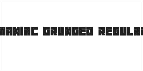 Maniac Grunged Regular Logo