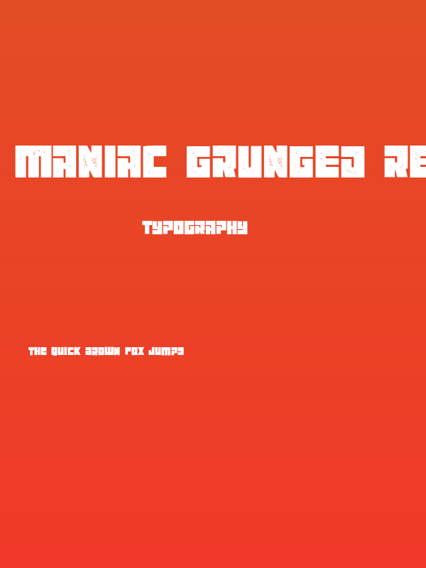 Maniac Grunged Regular Poster