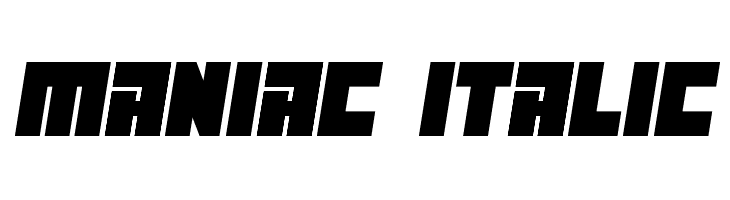 Maniac Italic  Frei Schriftart Herunterladen