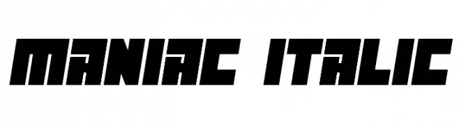 Maniac Italic  Frei Schriftart Herunterladen