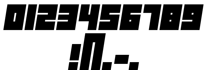 Maniac Italic Font OTHER CHARS