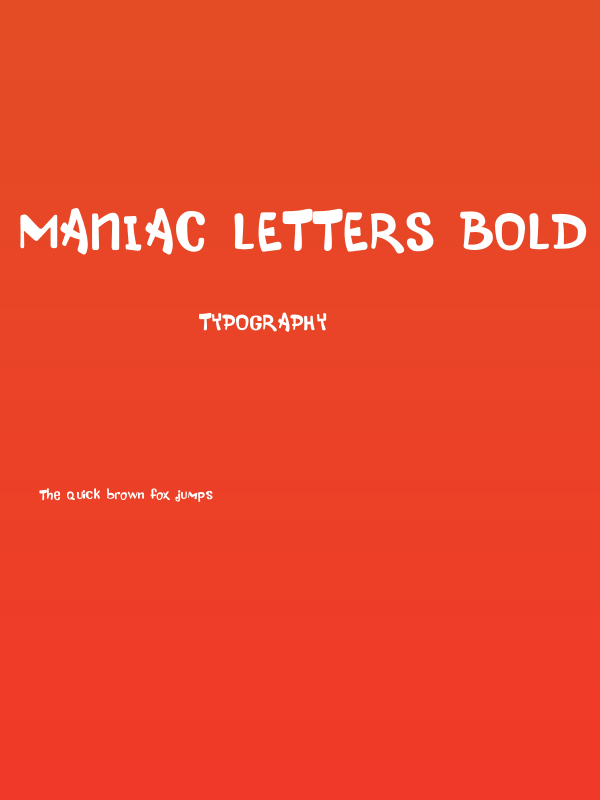 Maniac Letters Bold Poster