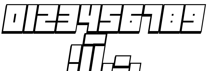 Maniac Outline Italic Font OTHER CHARS