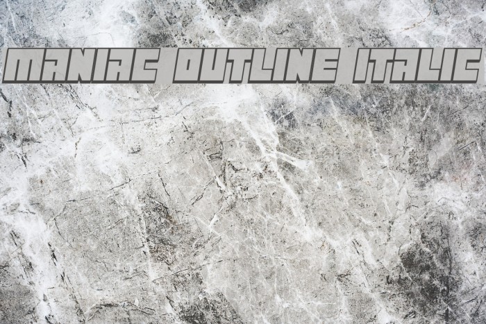 Maniac Outline Italic Font examples