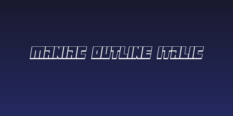 Maniac Outline Italic Social Header