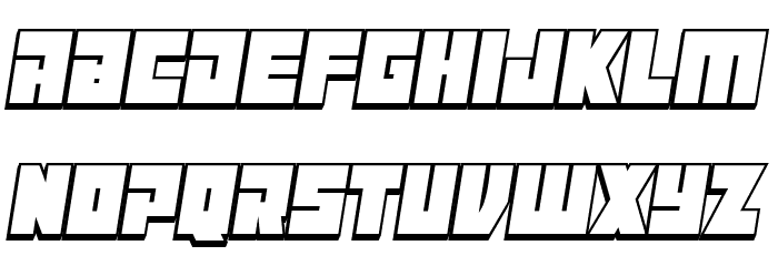 Maniac Outline Italic Font LOWERCASE