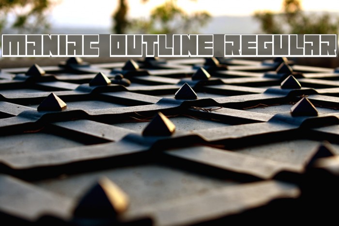 Maniac Outline Regular Font examples