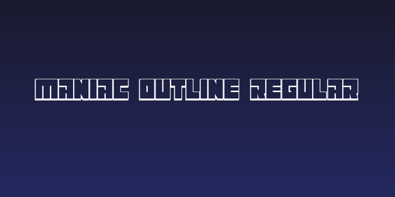 Maniac Outline Regular Social Header