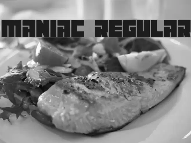 Maniac Regular Font examples