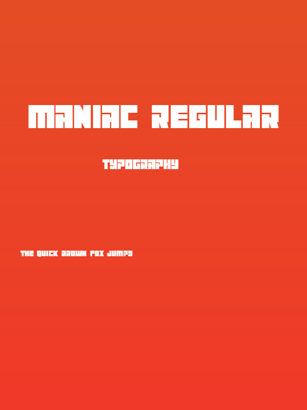 Maniac Regular Poster