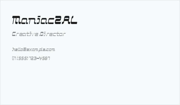 Maniac2AL Business Card