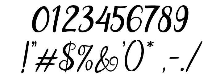 Manic Astagina Font OTHER CHARS