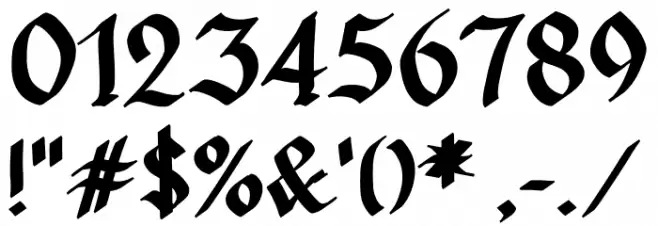 Manic Germanic Caratteri ALTRI CARATTERI