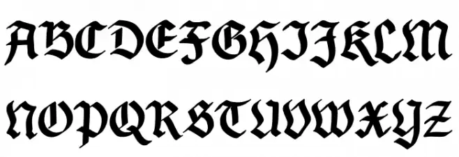 Manic Germanic Caratteri MAIUSCOLE