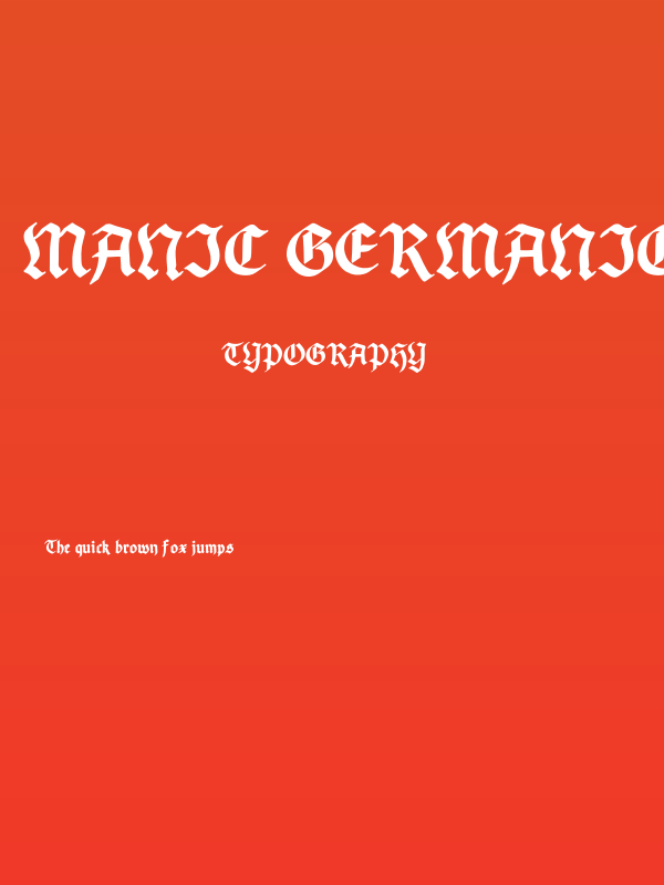 Manic Germanic Poster