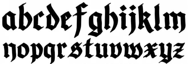 Manic Germanic Caratteri MINUSCOLO