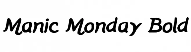 Manic Monday Bold  フリーフォントのダウンロード